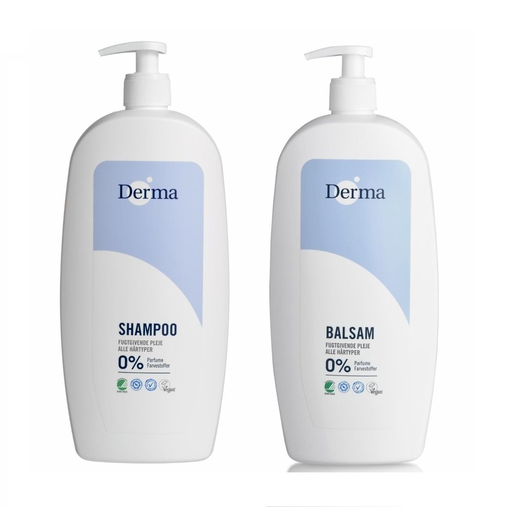 Derma - Family Shampoo 1000 ml + Derma - Family Conditioner 800 ml - Skjønnhet