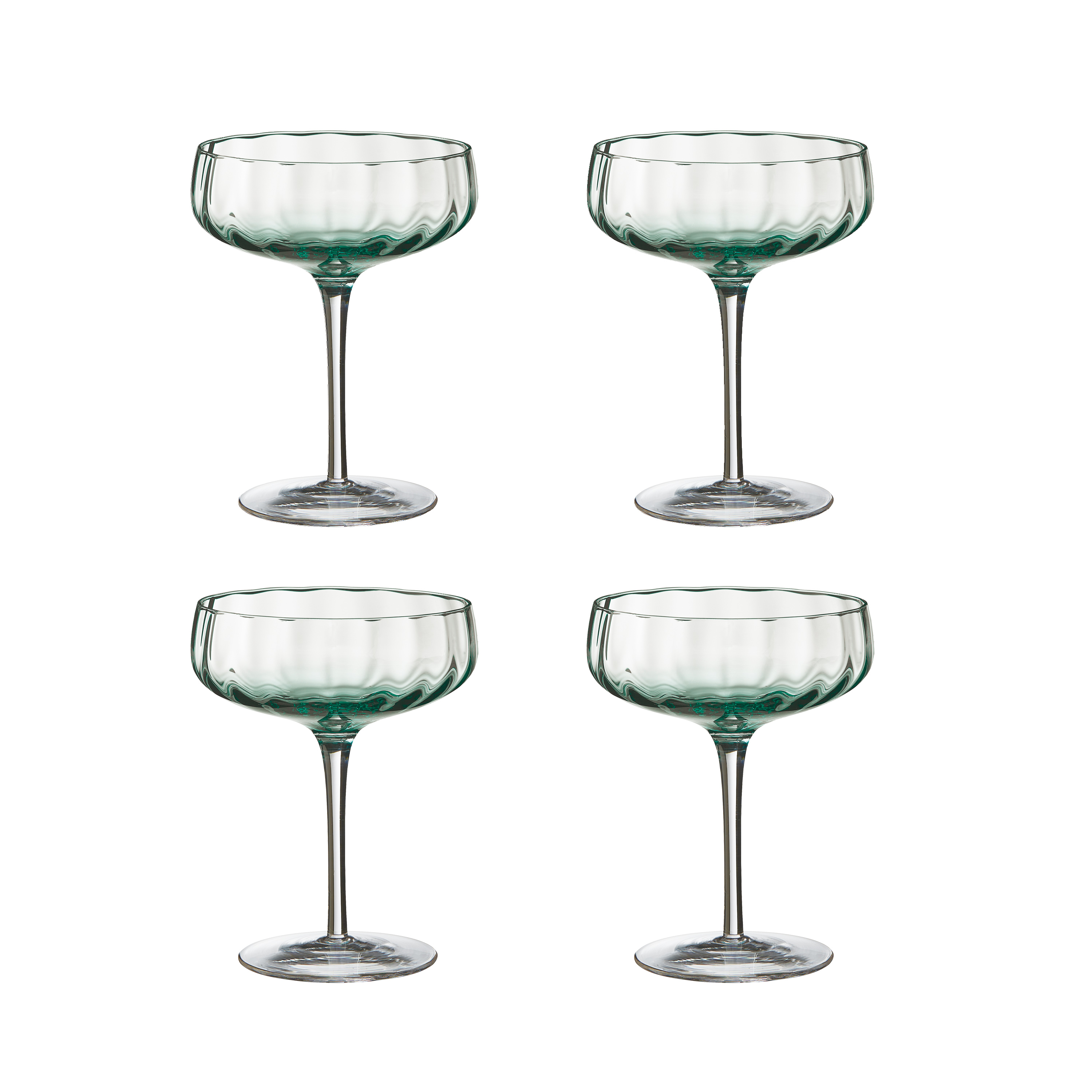 SØHOLM - 4 pcs - Sonja champagne/cocktail glas - Green (16450ep) - Hjemme og kjøkken