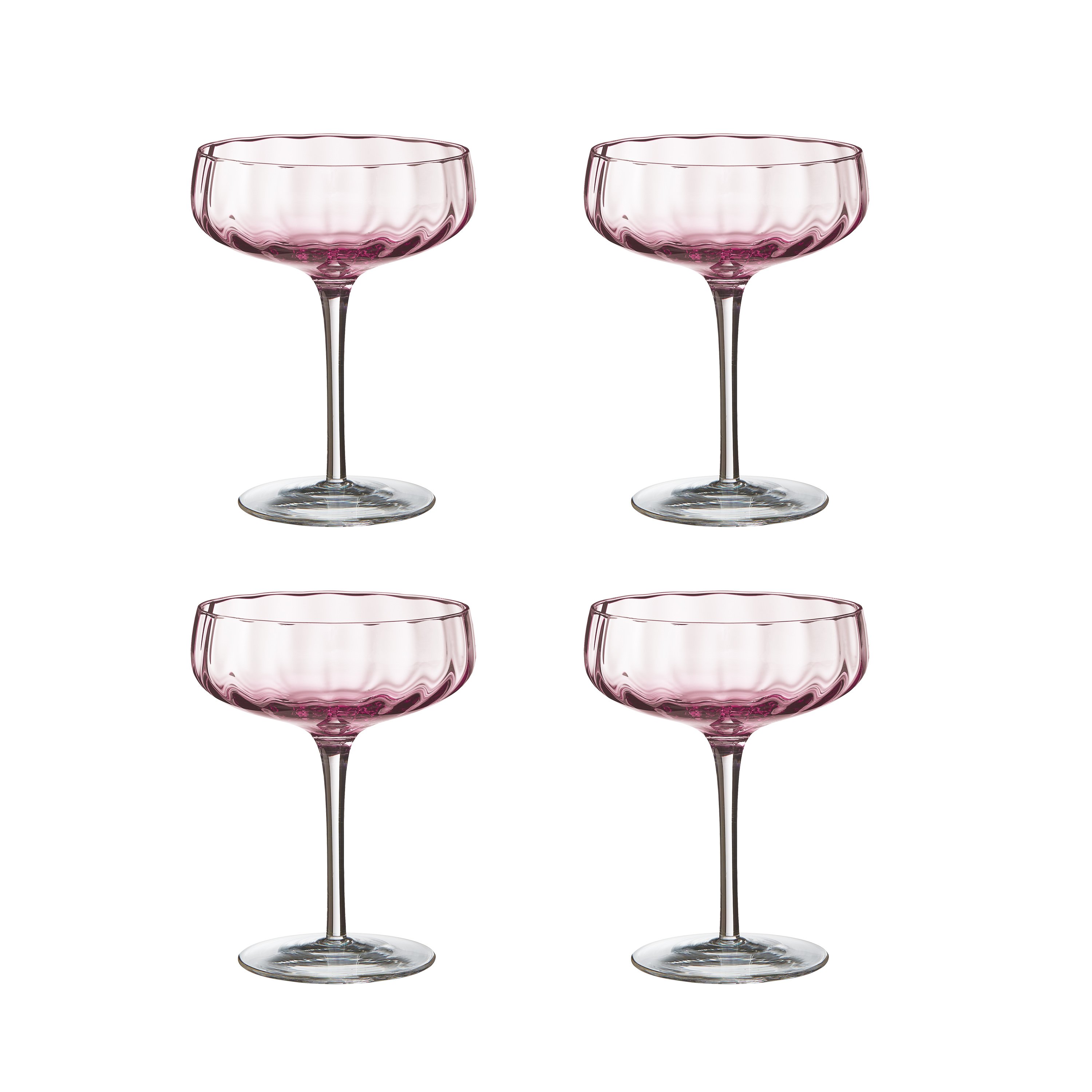 SØHOLM - 4 stk - Sonja champagne/cocktail glas - Rød