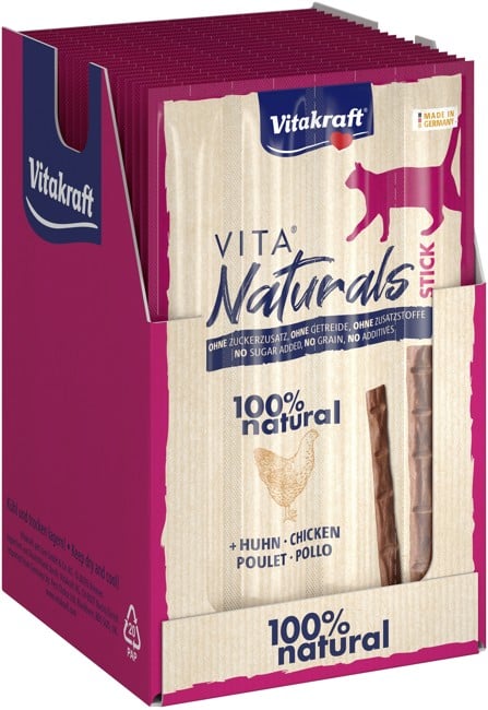 Vitakraft - 20 x Vita Naturals® sticks med kylling, 4 stk