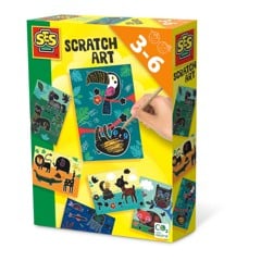 SES Creative - Scratch art animals - (S14622)