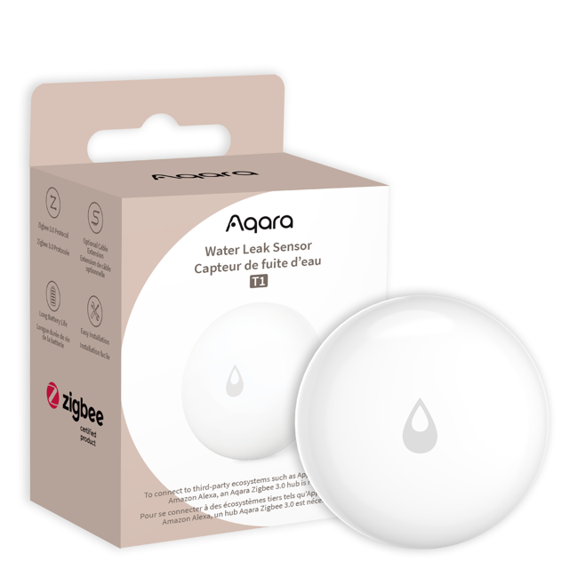 Aqara - Water Leak Sensor T1 - Protect Your Home from Water Damage