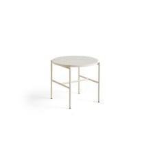 HAY - Rebar Sidebord - Ø45 H40 cm - Alabaster Stel med Beige marmor bordplade