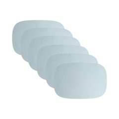 Aida - Karim Rashid - 6 x placemat 95% recycled leather - Aqua