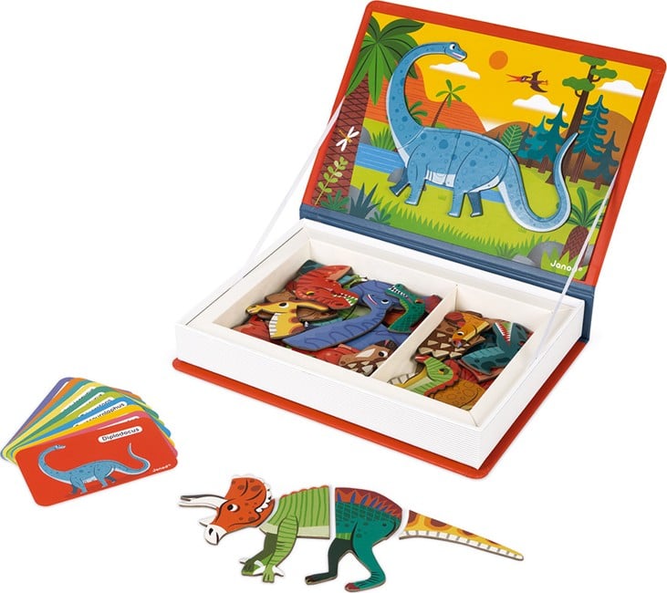 Janod - Magneti'book - Dinosaurs Magneti'book - 40 magneter