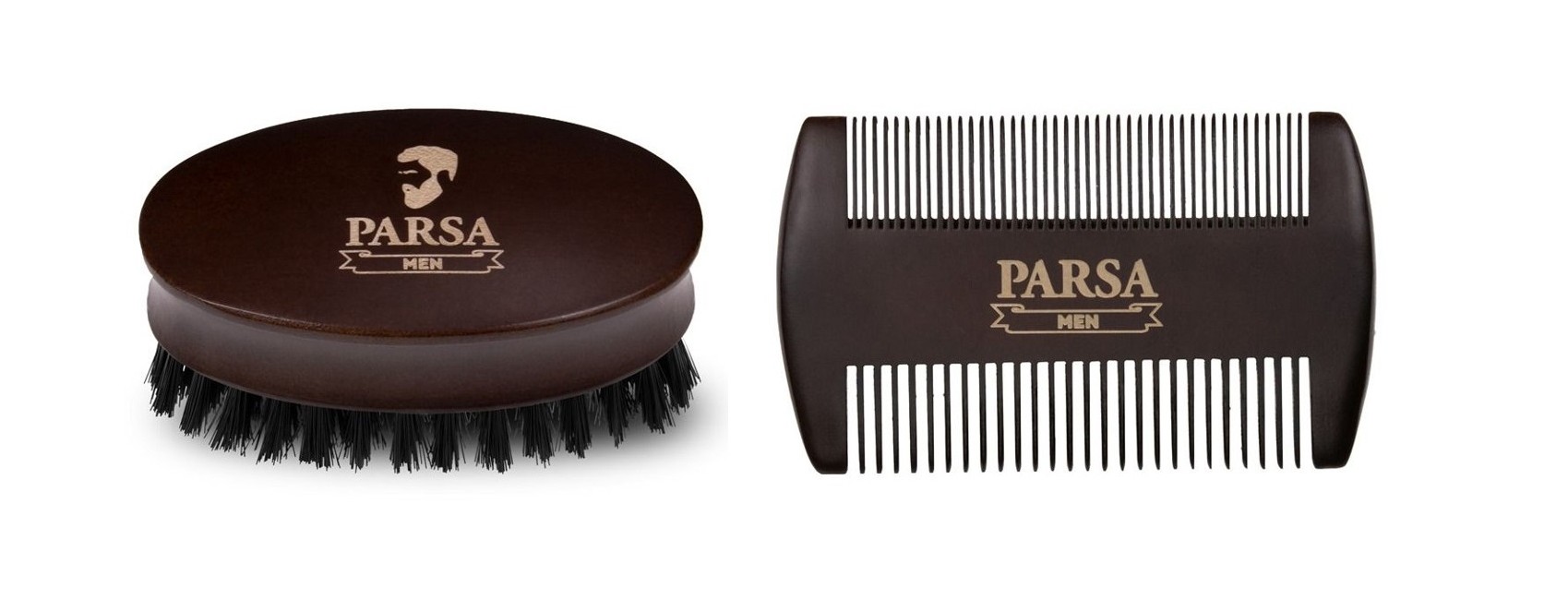 Parsa - Beauty Men Beard Brush + Parsa - Beauty Men Beard Comb