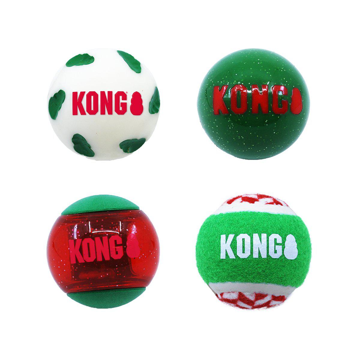 KONG - Holiday Occasions Balls 4-Pack M 25X7X7Cm
