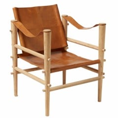 Cinas - Safari Chair - Bamboo and cognac leather (3155062)