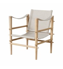 Cinas - Safari Chair - Bamboo and melange canvas (3155032)