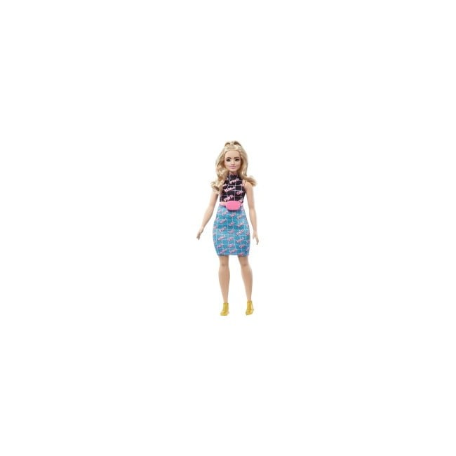 Barbie - Fashionista Doll - Curvy Blonde In Girl Power Outfit (HPF78)