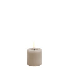 Uyuni - LED pillar melted candle - Sandstone, Smooth - 5x4,5 cm (UL-PI-SAM0505)