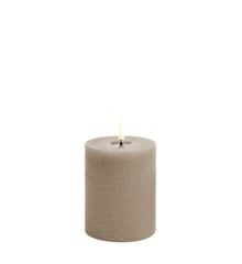 Uyuni - LED pillar melted candle - Sandstone Rustic - 7,8x10 cm (UL-PI-SAM78010)