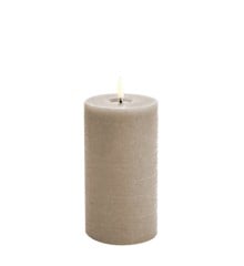 Uyuni - LED pillar melted candle - Sandstone Rustic - 7,8x15 cm (UL-PI-SAM78015 )