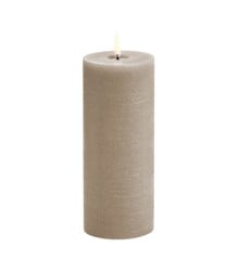 Uyuni - LED pillar melted candle - Sandstone Rustic - 7,8x20 cm (UL-PI-SAM78020)