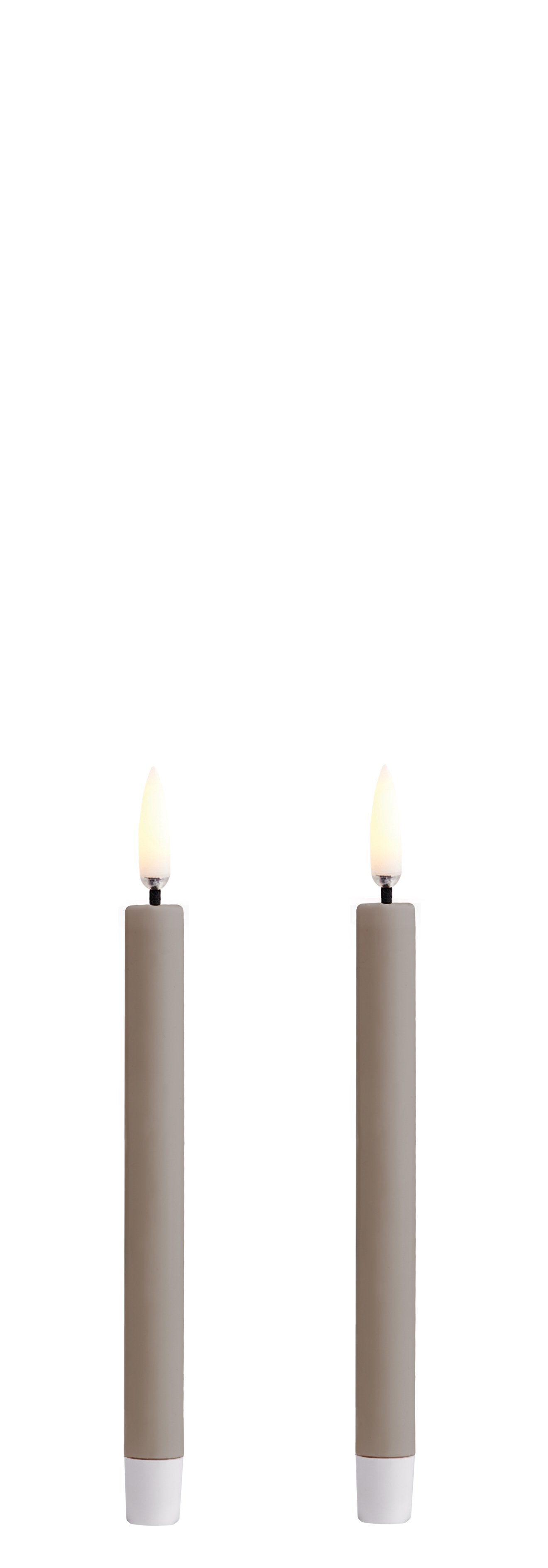 Uyuni - LED mini taper candle 2-pack - Sandstone, Smooth - 1,3x13,8 cm (UL-TA-SAW-01312-2)