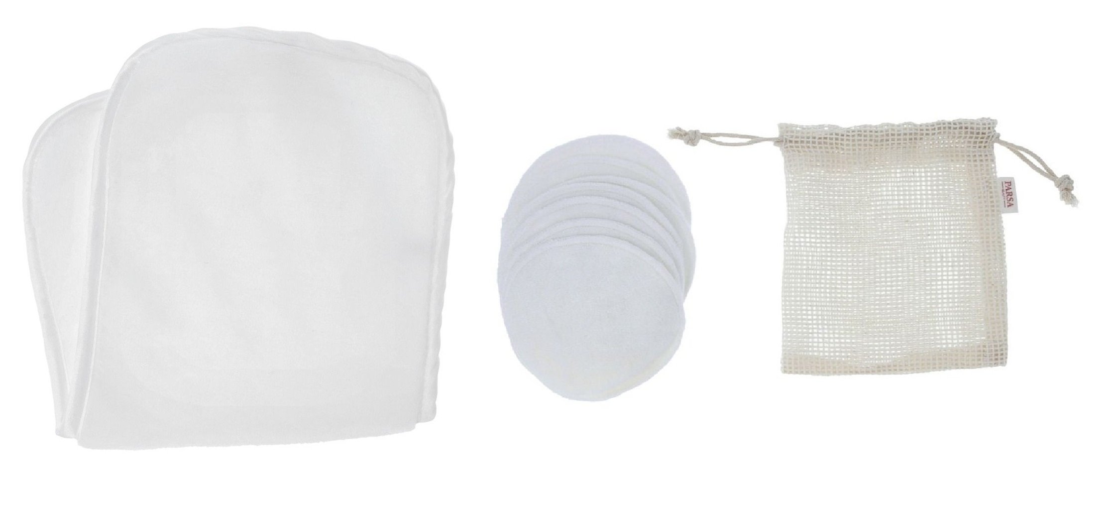 Parsa - Beauty Bamboo Viscose Pads 7-pack + Parsa - Beauty Microfiber Cleaning Cloth - Skjønnhet