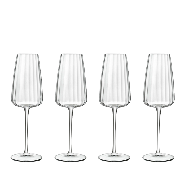 Luigi Bormioli - Optica Champagne glass 21 cl, 4 pcs.