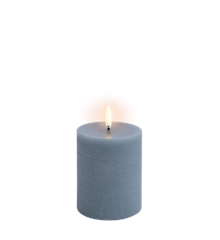 Uyuni - LED blok lys - Hazy blue, Rustic - 7,8x10,1 cm