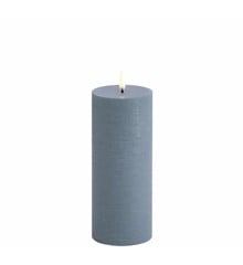 Uyuni - LED pillar candle - Hazy blue, Rustic - 7,8x20,3 cm (UL-PI-HB78020)