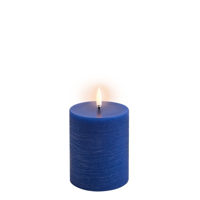 Uyuni - LED blok lys - Royal blue, Rustic - 7,8x10,1 cm