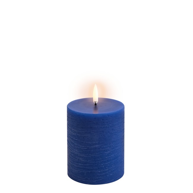 Uyuni - LED pillar candle - Royal blue, Rustic - 7,8x10,1 cm (UL-PI-RB78010)