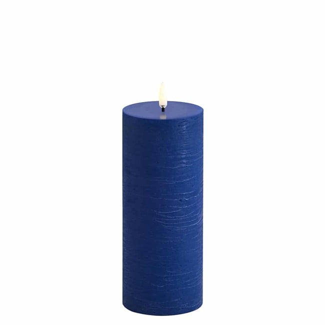 Uyuni - LED blok lys - Royal blue, Rustic - 7,8x20,3 cm