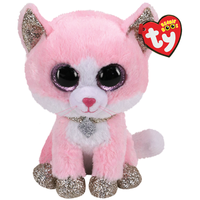 TY Plush - Beanie Boos - Fiona The Pink Cat (Regular) (TY36366) - Leker