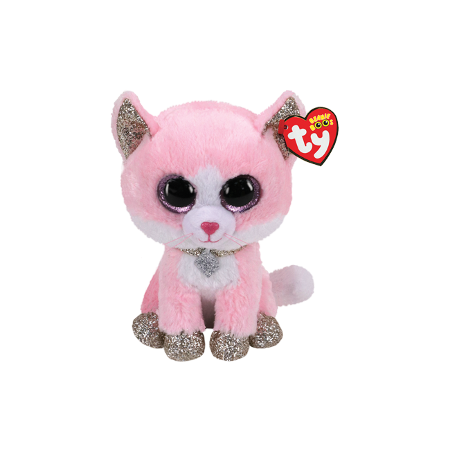 TY Plush - Beanie Boos - Fiona The Pink Cat (Regular) (TY36366)