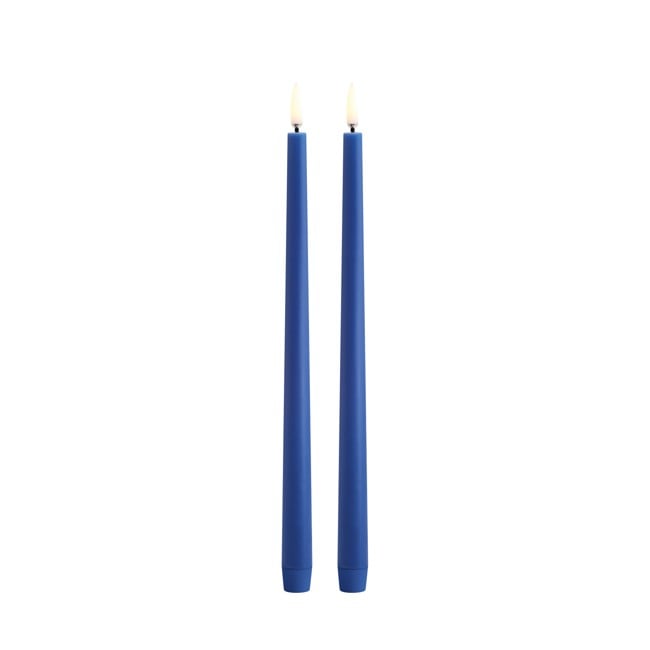 Uyuni - LED slim krone lys 2-pak - Royal blue, Smooth - 2,3x32 cm