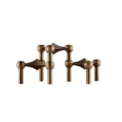 STOFF Nagel - Candle holder (set with 3 pcs) - Bronzed Brass