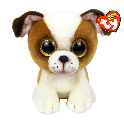 TY Plush - Beanie Boos - Hugo The Brown/White Dog (Regular) (TY36396) - Leker