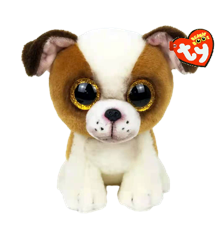 TY Plush - Beanie Boos - Hugo The Brown/White Dog (Regular) (TY36396)