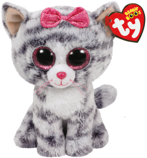 TY Plush - Beanie Boos - Kiki The Grey Cat (Regular) (TY37190)