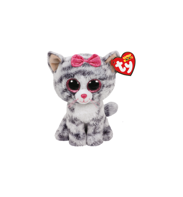 TY Plush - Beanie Boos - Kiki The Grey Cat (Regular) (TY37190)