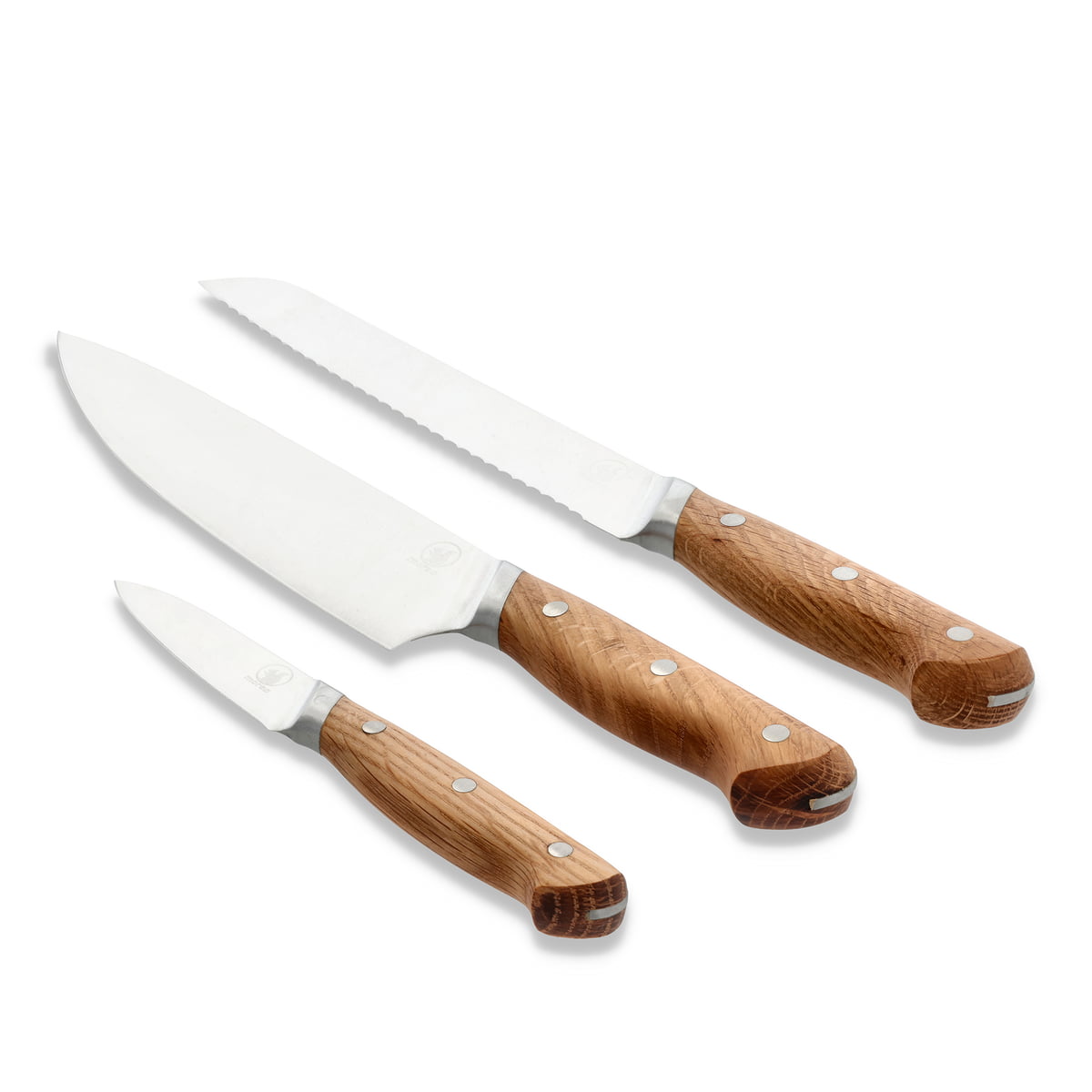Morsø - Foresta Knivsæt 3 dele - Kokkekniv, Brødkniv og Urtekniv