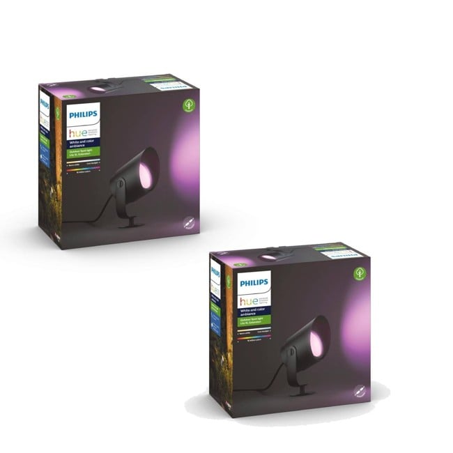 Philips Hue – 2x Lily XL spotlights – Vitt och färgat stämningsljus - Paket