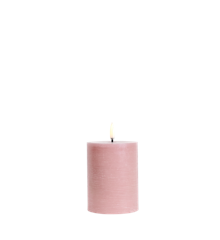 Uyuni - LED pillar candle - Dusty rose, Rustic - 7,8x10 cm (UL-PI-DR-C78010)