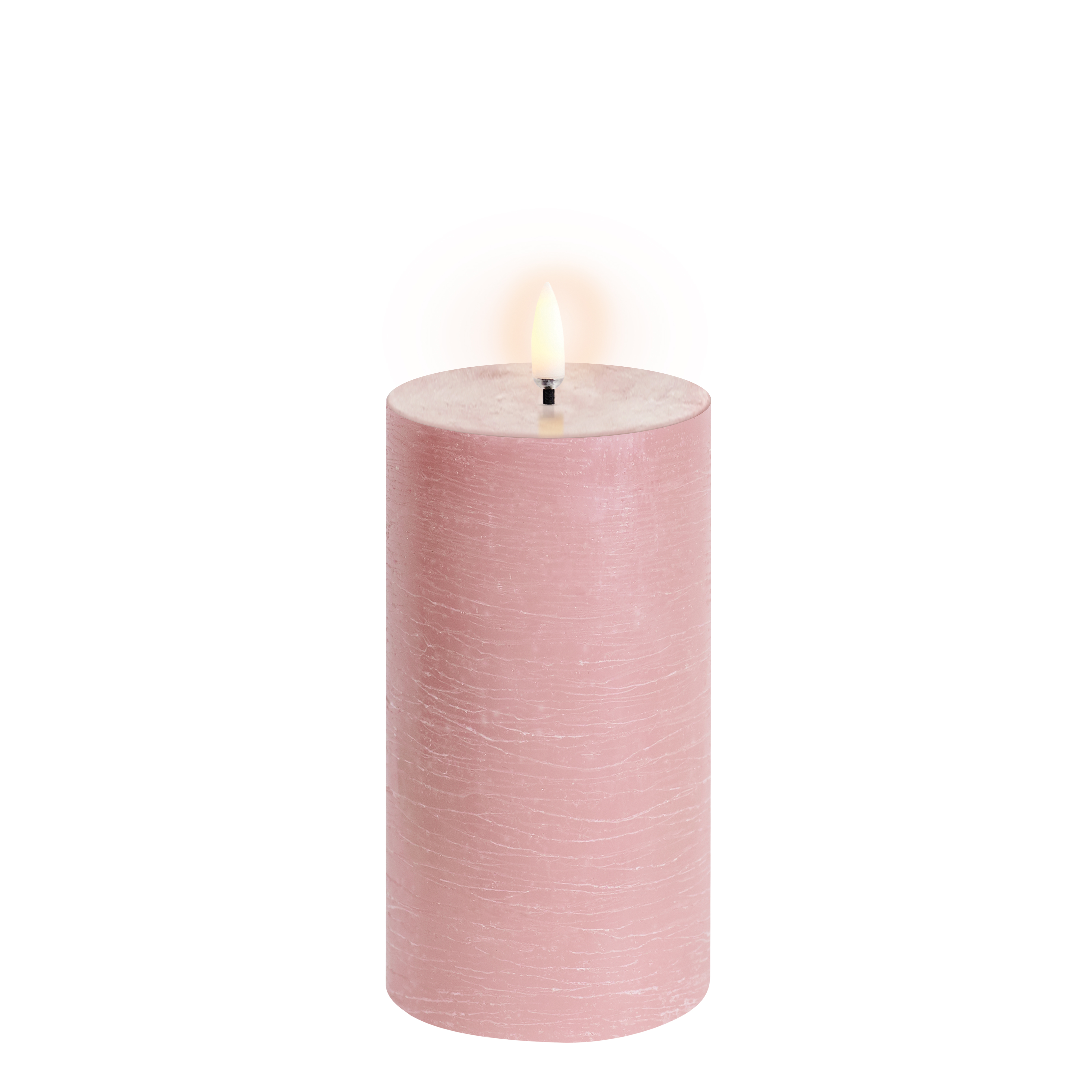 Uyuni - LED pillar candle - Dusty rose, Rustic - 7,8x15 cm (UL-PI-DR-C78015)