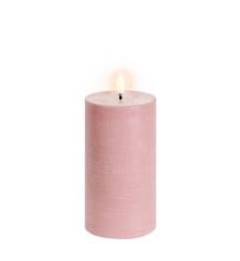 Uyuni - LED pillar candle - Dusty rose, Rustic - 7,8x15 cm (UL-PI-DR-C78015)