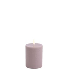 Uyuni - LED blok lys - Light lavender, Rustic - 7,8x10,1 cm