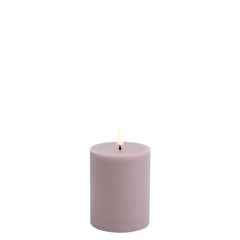 Uyuni - LED blok lys - Light lavender, Rustic - 7,8x10,1 cm