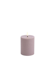 Uyuni - LED pillar candle - Light lavender, Rustic - 7,8x10,1 cm (UL-PI-LL78010)