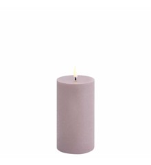 Uyuni - LED pillar candle - Light lavender, Rustic - 7,8x15,2 cm (UL-PI-LL78015)