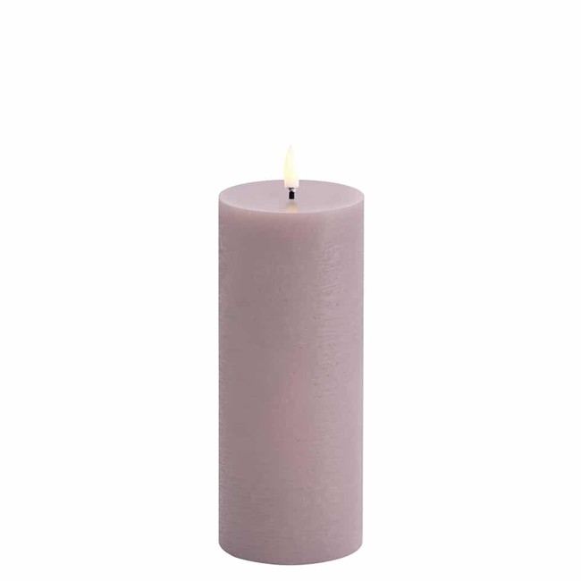 Uyuni - LED blok lys - Light lavender, Rustic - 7,8x20,3 cm