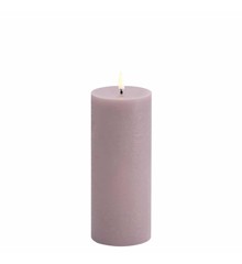 Uyuni - LED pillar candle - Light lavender, Rustic - 7,8x20,3 cm (UL-PI-LL78020)
