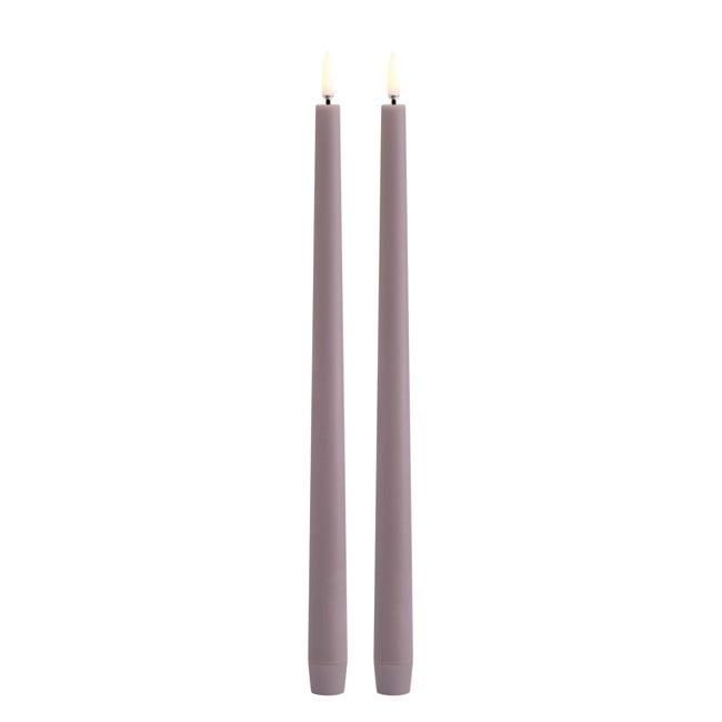 Uyuni - LED slim krone lys 2-pak - Light lavender, Smooth - 2,3x32 cm