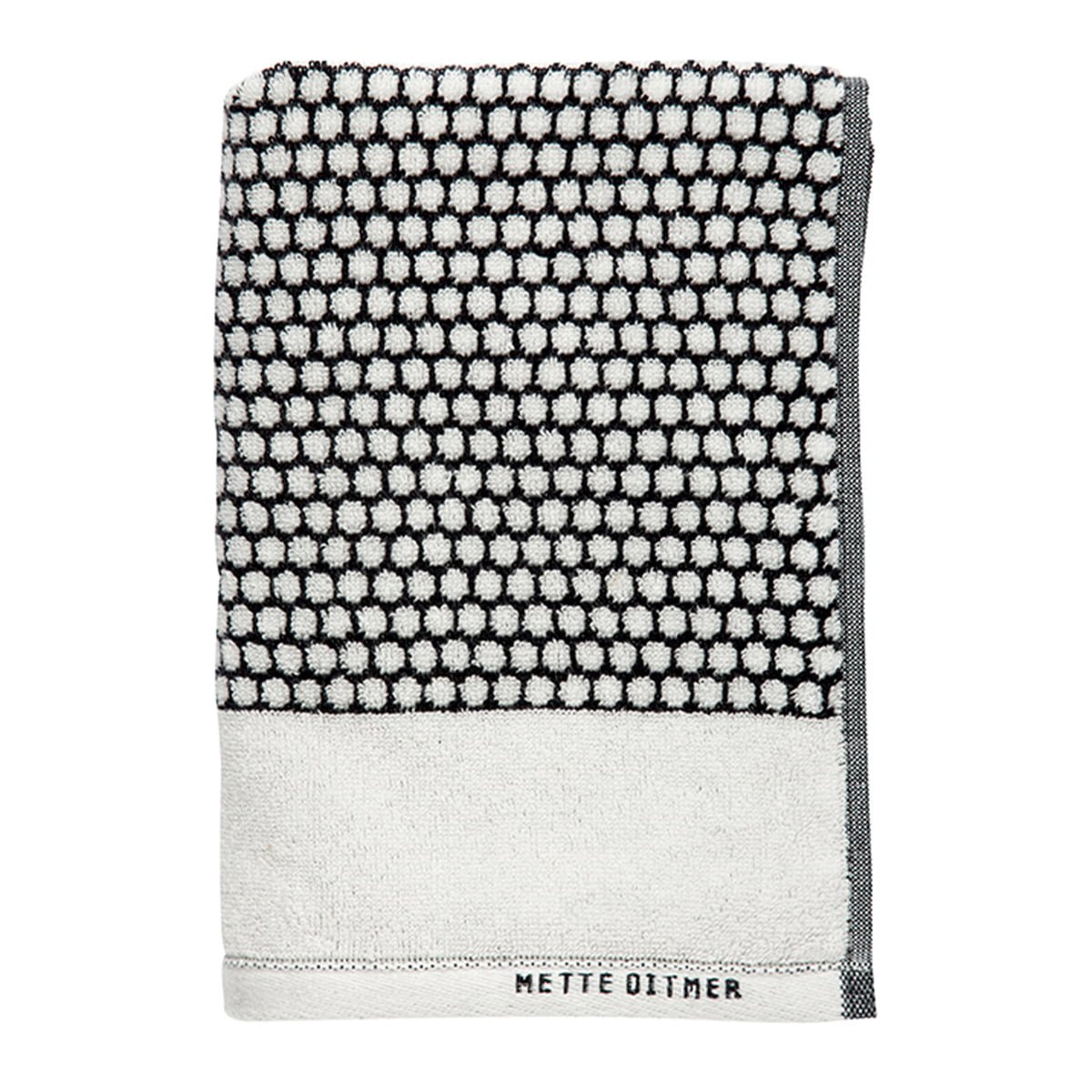 Mette Ditmer - GRID bath towel 70x140 - Black - Hjemme og kjøkken