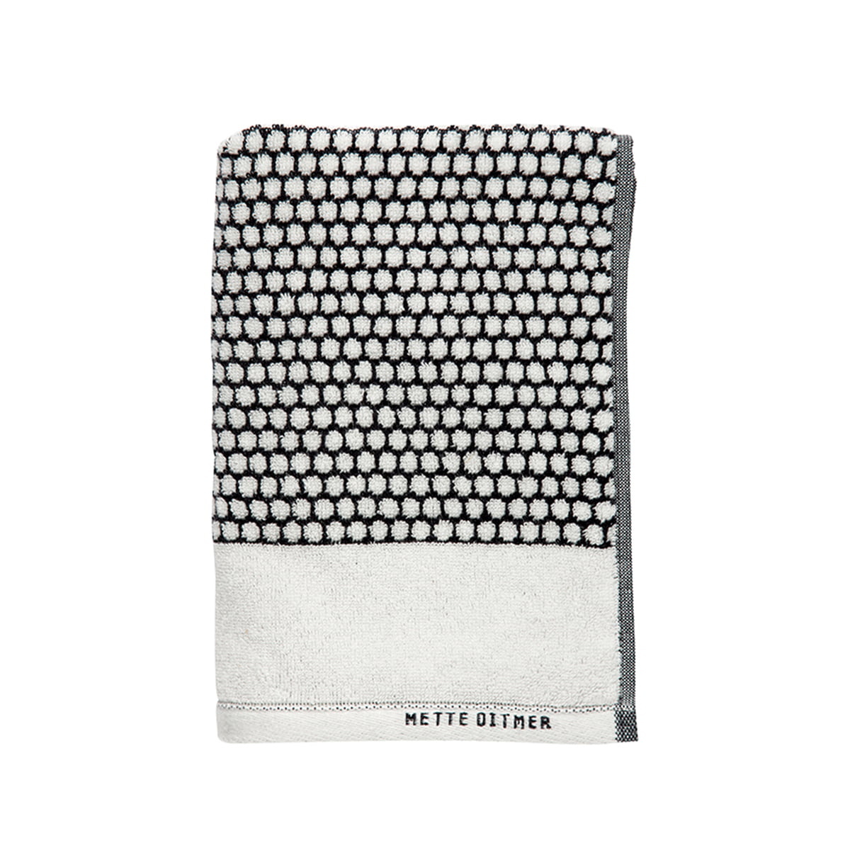 Mette Ditmer - GRID towel 50x100 - Black - Hjemme og kjøkken