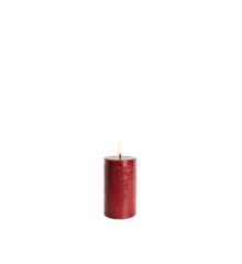 Uyuni - LED pillar candle - Carmine red, Rustic - 5,8x10 cm (UL-PI-CR06010)