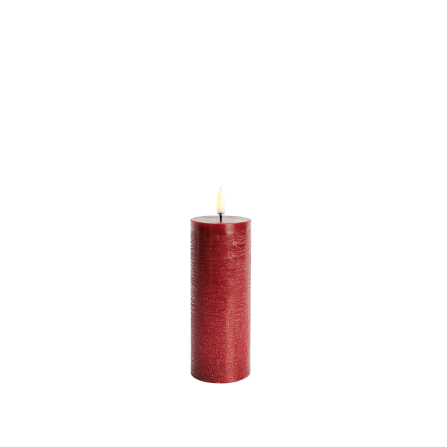 Uyuni - LED blok lys - Carmine red, Rustic - 5,8x15 cm
